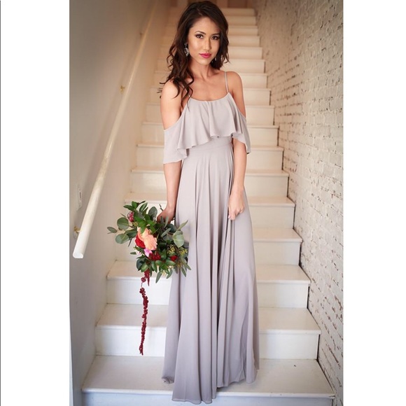 Shining heart maxi dress in grey - Picture 1 of 6